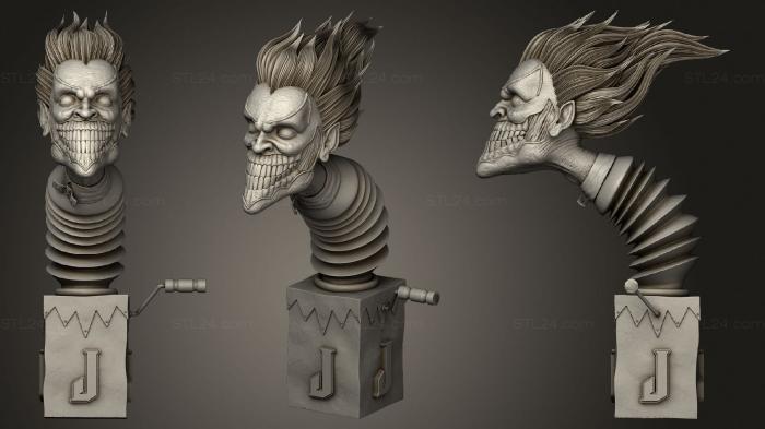 Бюсты монстры и герои (Джокер, BUSTH_1402) 3D модель для ЧПУ станка